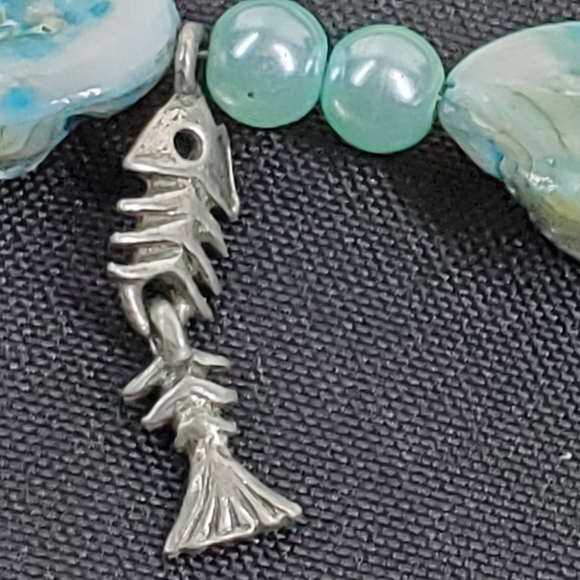 BARSE Mother Pearl Turquoise 925 Sterling Silver 3 Layer 18" Necklace & Bracelet - Picture 13 of 14